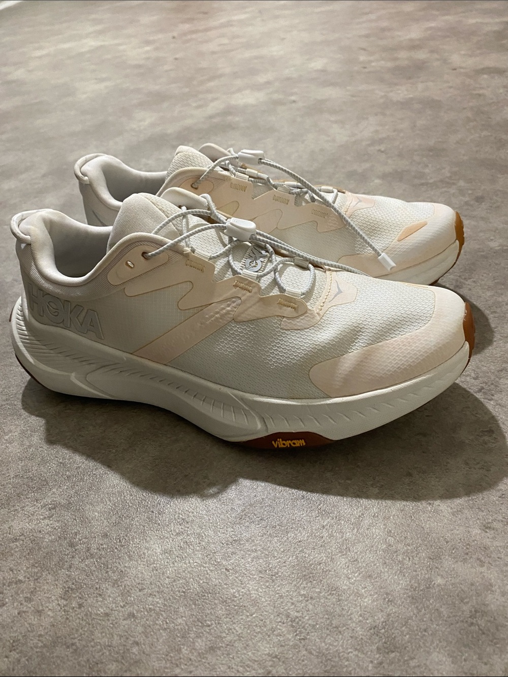 Hoka Transport White Athletic Shoes Size 9.5